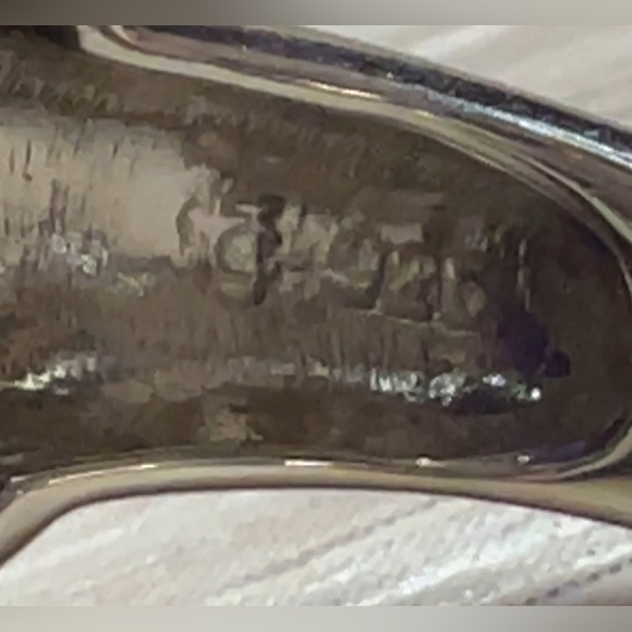 Designer Sterling Silver Bold Amethyst Cabochon Swirl Cocktail Ring, Size 6 - Picture 7 of 11